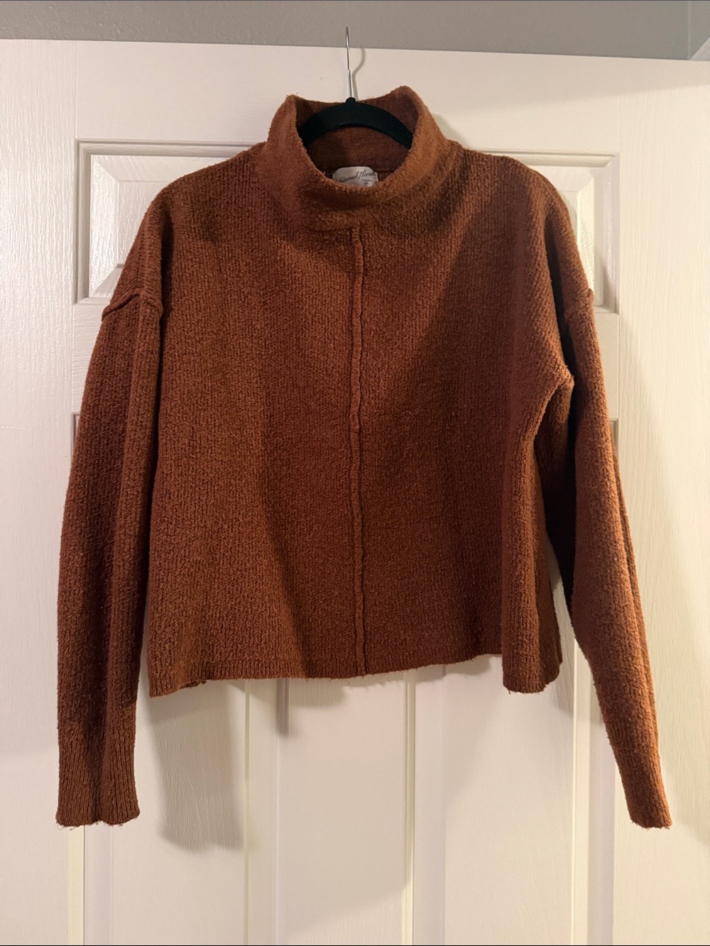 Universal Thread Rust Brown Mock Neck Knit Jacket